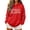 Red, variant on Womens Christmas String Light Graphic Hoodie Drawstring Long Sleeve Pullover Tops with Front Pocket