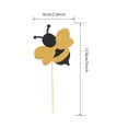 thumbnail image 2 of Paquete de 50 adornos para cupcakes de abeja, adornos para cupcakes con purpurina de abeja, para Bumble Bee, revelación de género, decoración para fiesta de cumpleaños de Baby Shower Ormromra WRLF-670, 2 of 4