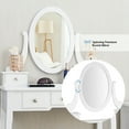 thumbnail image 6 of Costway Vanity Table Dressing Table 5 Make Up Table Stool White, 6 of 12