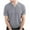 Gray, variant on Mens Henley T-Shirts Ribbed Knitting Short Sleeve V Neck Shirts Comfy Solid Color Basic T Shirt Summer Going Out Work Tees