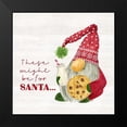 thumbnail image 2 of Reed, Tara 20x20 Black Modern Framed Museum Art Print Titled - Gnome for Christmas Sentiment II-Cookies, 2 of 5