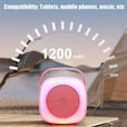 thumbnail image 3 of 6.5" Portable Mini Bluetooth Speaker Sports Stereo Lightweight Desktop RGB Lights TWS FM USB Pink, 3 of 9