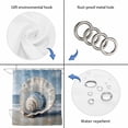 thumbnail image 3 of Coastal Shells Shower Curtain Set - Long 72" x 84" Washable Bathtub Curtain with 12 Hooks, Modern Abstract Ocean Beach Oil Painting Waterproof Fabric Stall Shower Curtains for Bathroom/Bathtub Décor, 3 of 6