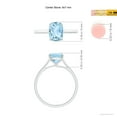 thumbnail image 4 of Angara Natural 1.85 Ct. Aquamarine Fashion Ring in 14K White Gold for Women (Ring Size: 12), 4 of 9