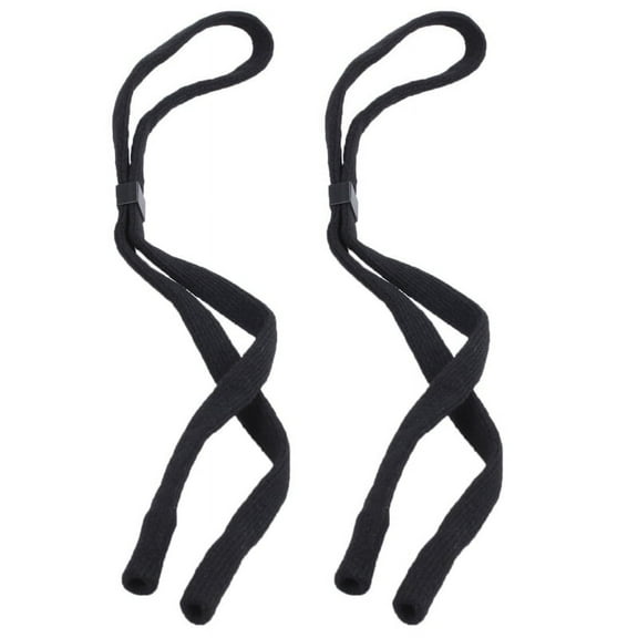NEW 2X Sport Sunglass Neck Strap Eyeglass Cord Lanyard Holder Black