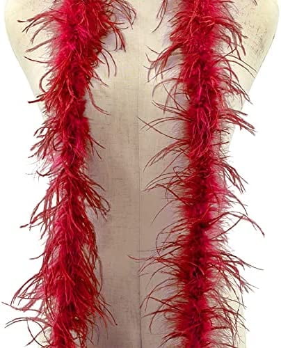 Customzied Boa Fluffy Ostrich feather Trim Fringe Natural Ostrich Feathers  Scarf for Crafts Party Wedding Decoration plumas