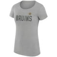 thumbnail image 2 of Women's G-III 4Her by Carl Banks  Heather Gray Boston Bruins Dot Print Team Fitted T-Shirt, 2 of 3