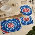 thumbnail image 6 of 4 Piece Bathroom Shower Curtain Sets Non-Slip Rugs And Toilet Mat Lid Rug Accessories American Red, White, And Blue Tie-dye Design Bath Curtain Colorful Tie Dye Pattern, 6 of 8