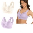 thumbnail image 1 of Timegard Wireless Bras for Women 2pc Plus Size Mesh Full Coverage Support Thin Comfy Everyday Bralette, 1 of 1
