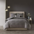thumbnail image 4 of N Natori Hanae Cotton Blend Yarn Comforter Set Bedding, King/Cal King Size Grey, 4 of 4