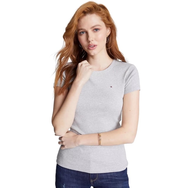 Camiseta Tommy Hilfiger Essential Favorite Flag Logo para mujer