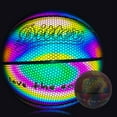 thumbnail image 3 of Outdoor Sport Multicolor Reflective Basketball No.7 Save The Earth Pu Rubber Toys For Adult Gift, 3 of 11