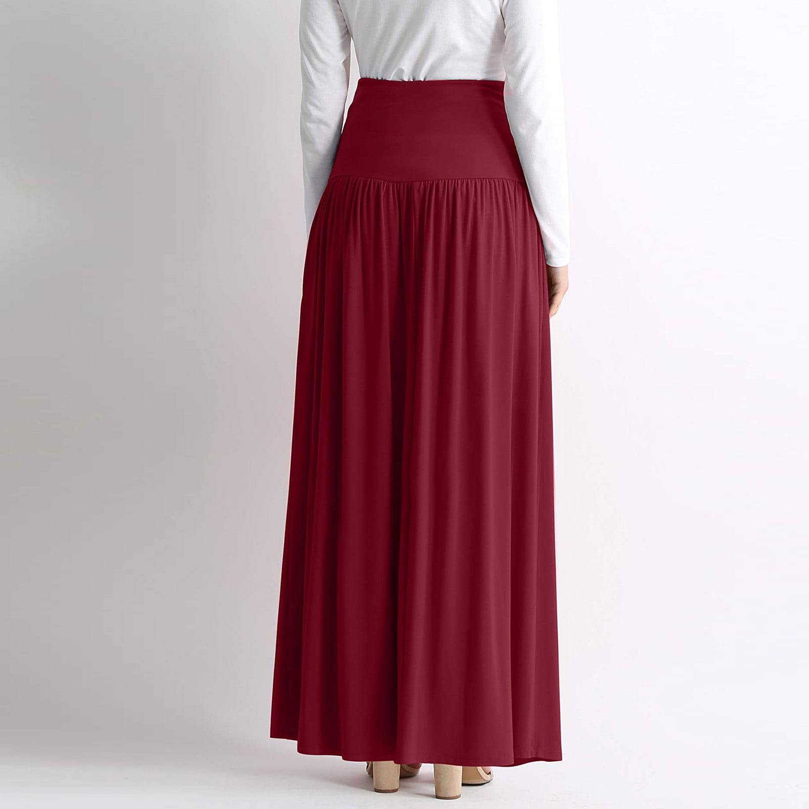 High waist women's plus size maxi skirts best sale