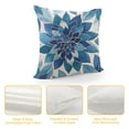 thumbnail image 4 of YINGXI Decorative Throw Pillow Covers Blue Pillow Covers Couch Pillow Covers for Sofa Living Room Outdoor Throw Pillow Cover Linen Square Flower Pillowcase 20x20in, 4 of 5