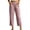 Pink, variant on Capri Pants for Women Straight Leg Elastic Waist Comfy Cotton Blend Lounge with Pockets Khaki Loose Cropped Size L