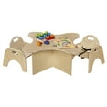 thumbnail image 3 of RRI Goods Kids 7"H Portable Wooden Feeding Chair w Safety Harness, Set of 2, 3 of 5