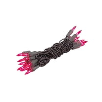 Novelty Lights Pink 20 Light Incandescent Craft Mini Christmas String Lights Brown Wire 8.5 feet