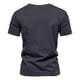 thumbnail image 5 of Camisas Elvqul para Hombre Gris Oscuro Playa Algodón Manga Corta sin Estampado Cuello Redondo, 5 of 9