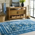 thumbnail image 2 of SAFAVIEH Martha Stewart Amadine Floral Machine Washable Area Rug, Dark Blue/Beige, 8' x 10', 2 of 11