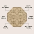 thumbnail image 3 of JONATHAN Y SANTA MONICA 5' Octagon Area Rug, Madrid Vintage Filigree Textured Weave - Beige/Brown, SMB107B-5TGN, 3 of 4