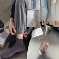 thumbnail image 3 of Lerpwige Mens Breathable Ankle Socks Casual Solid Color Cotton Ribbed Short Tube Socks, 3 of 20