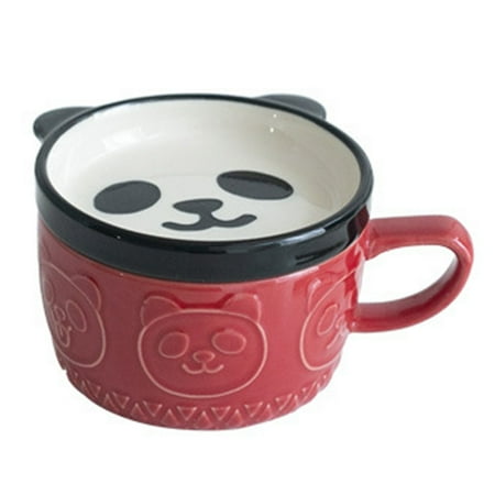 

Japanese Cute Mug Creative Ceramic Shiba Inu Panda Coffee Cup (Red)