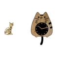thumbnail image 1 of Figura decorativa de gato, escultura artística, adorno para chimenea y reloj de pared, decoración silenciosa y adorable de animal para cocina, oficina, 1 of 8