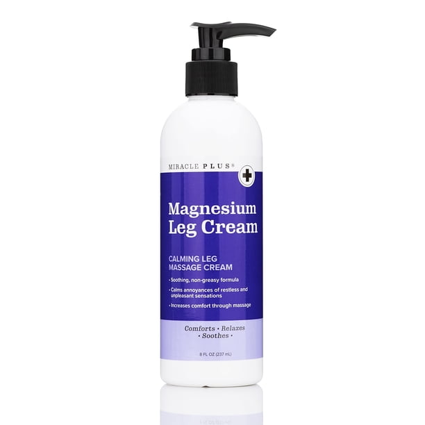 Crema de magnesio Miracle Plus Leg Relief, loción herbal de 240 ml