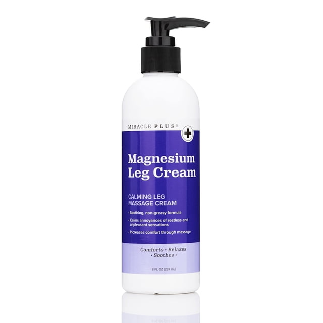 Crema de magnesio Miracle Plus Leg Relief, loción herbal de 240 ml