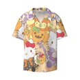 thumbnail image 6 of Saiise Sanrio Bt Mens Front Pocket Hawaiian Shirts Casual Floral Shirts Short Sleeve Button Down Beach Tropical Shirts, 6 of 6