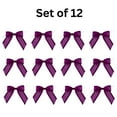 thumbnail image 5 of Pre-Tied Purple Organza Bows - 4 1/2" Wide, Set of 12, Craft Ribbon Bow, Satin Edge, Gift Basket, Easter, Wedding Embellishments, Mardi Gras, Birthday, Valentine's Day, Christmas, 5 of 6