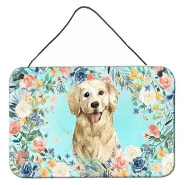 Carolines Treasures CK3425DS812 Golden Retriever Wall or Door Hanging Prints 8x12 multicolor