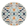 thumbnail image 3 of Unique Loom Aruba Outdoor Collection Area Rug - Bubali (5' 3" Round Gray/Ivory), 3 of 7