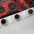 thumbnail image 4 of jejeloiu 3D Console Gamers Blackout Curtains Set of 2 (52x84 Each),Retro Honeycomb Hexagon Window Curtains,Red Black Geometric Curtains and Drapes For Boy,Super Cozy Room Decor, 4 of 6