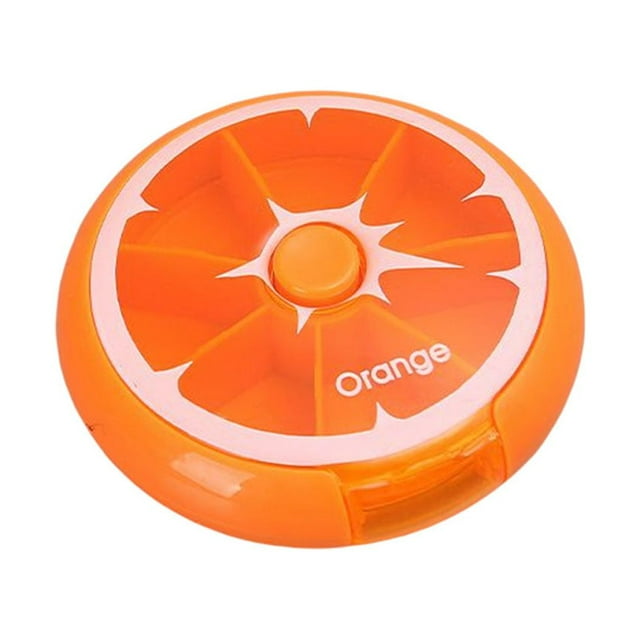 Pastillero Cateissary 7 Rejillas ABS PP Naranja
