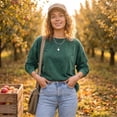 thumbnail image 4 of Womens Washed Sweatshirt Oversized Long Sleeve Crewneck Loose Fall Winter Tops, 4 of 7