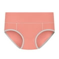 thumbnail image 4 of Jxximdong Briefs for Women 5 Pcs Solid Color Underwear Summer Breathable Mid Waist Bikinis Women's Underwear Orange, 4 of 8