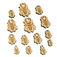 thumbnail image 1 of Stag Beetle Wood Mini Charms Shapes DIY Craft Jewelry - With Hole - 14mm (26pcs), 1 of 7