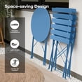 thumbnail image 4 of LAUSAINT HOME 3-Piece Outdoor Folding Bistro Set, Outdoor Furniture Set with Premium Frame for Balcony, Garden, Blue, 4 of 8