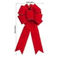thumbnail image 3 of Hvmvliv 15.75in Red Christmas Bow Wreath for Front Door Christmas Tree Bow Decoration Wreath Red, 3 of 7
