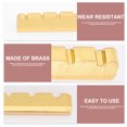 thumbnail image 3 of Miangastore Bass String Bridge Saddles Golden 1Set 1.8x0.4x0.2in Brass, 3 of 8
