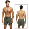 thumbnail image 2 of Tyhengta Men's Swim Trunks Quick Dry Beach Shorts with Zipper Pockets and Mesh Lining Armygreen 38, 2 of 8