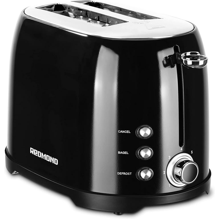 REDMOND 2 Slice Toaster Retro Stainless Steel Toaster with Bagel, Cancel,  Defrost Function and 6 Bread Shade Settings Bread Toaster, Extra Wide Slot  and Removab…