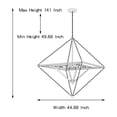 thumbnail image 2 of Vanity Art 6 Light Dimmable Geometric Chandelier, Modern Hanging Lighting, Ceiling Lights Fixtures for Dining Room Living Room Bed Room Kitchen, Brass Dust, 22206BD, 2 of 8