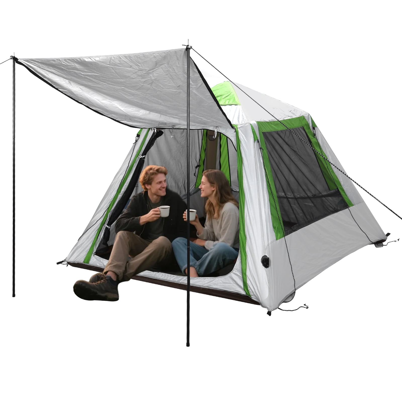 Qiyester Fully Automatic Inflatable Tent, Outdoor Camping, Rainproof and Sunproof, 300D Oxford Cloth, Foldable, Portable, Quick-Opening, No-Setup Required Inflatable Tent, Suitable for Travel