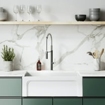 Swiss Madison Lyon 30 x 18 Fireclay, Single Basin, Farmhouse Kitchen Sink in White