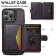 thumbnail image 6 of Wallet Case for iPhone 16 Plus, Compatible with MagSafe Magnetic Detachable Premium PU Leather Flip Case with Card Slots Holder Kickstand Wireless Charging for iPhone 16 Plus, Purple, 6 of 9