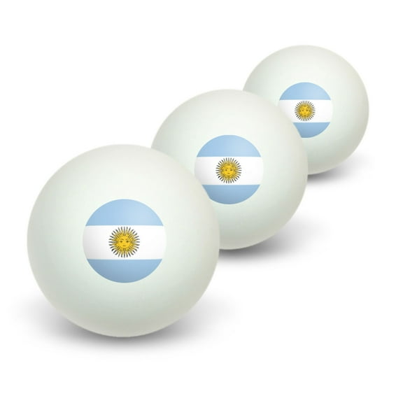 Argentina Flag Novelty Table Tennis Ping Pong Ball 3 Pack