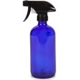 thumbnail image 4 of 6, Large, 16 oz, Empty, Cobalt Blue Glass Spray Bottles with Black Trigger Sprayers, 4 of 4