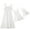 White, variant on Nrmvnmi Toddler Girls Summer White Dresses Sleeveless Button Down Sling Cotton Dress Long Maxi Dress For 3 Months- 7 Years
